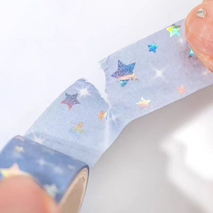 12-Roll Starry Dots Washi Tape Set – Ins Style Korean Aesthetic, Versatile for Journaling, Scrapbooking, Card Making, and Decoration