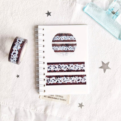 Cake-themed washi tape sticker strips