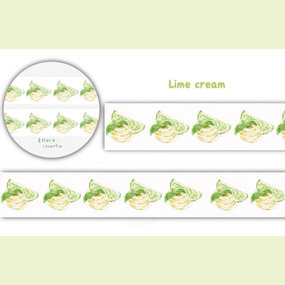 Cake-themed washi tape sticker strips