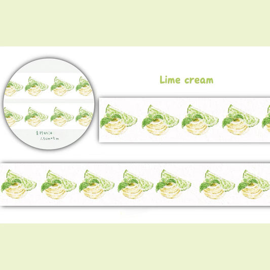 Cake-themed washi tape sticker strips