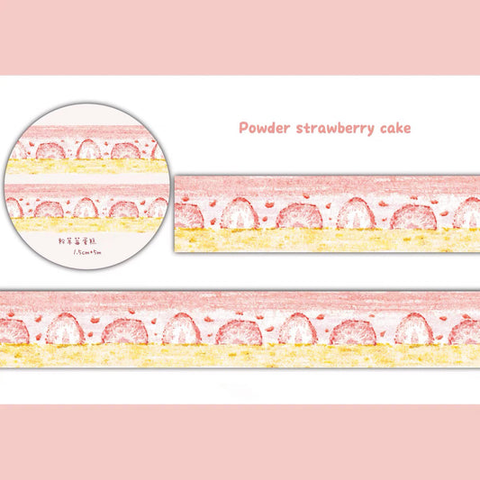Japanese Washi Craft Tape Stickers - 1.5cm x 5m with Release Paper (Special Oil Coating)