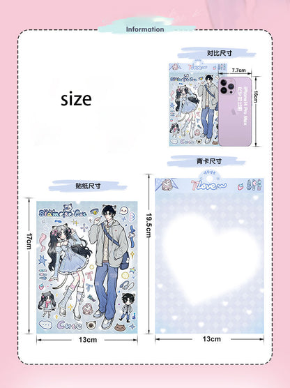 ‌WAKA ORIGINAL Romantic Couples Series Stickers - Anime Scrapbook/GUKA/GUBEN/Phone Case Decor Wholesale